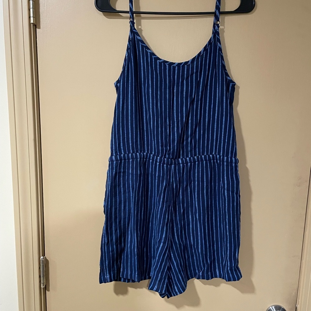 LOFT Navy Striped One Piece - Picture 4 of 6